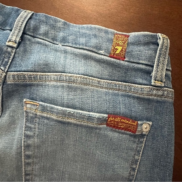 7 For All Mankind Floral Embroidered Skinny Jeans 27 High Waist Y2K - Picture 12 of 12